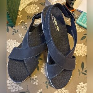 Eastland Coastal Navy Sandals.
Size 10 Medium. NIB